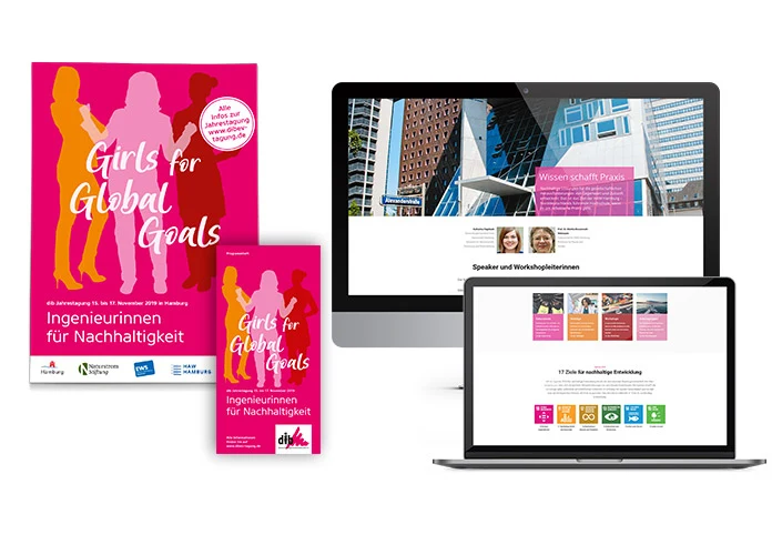 Gestaltung für die Tagung Girls for Global Goals